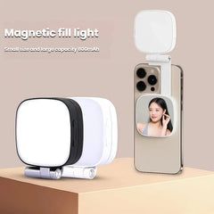 Magnetic Selfie Light with Mirror – 360° LED Fill Light