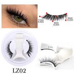 Handmade Magnetic Eyelashes & Tweezers Set - Fluffy Faux Mink