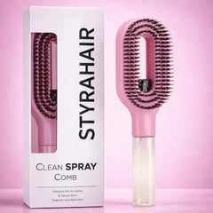 Water spray hair brush