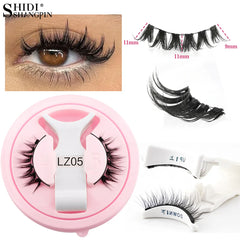 Handmade Magnetic Eyelashes & Tweezers Set - Fluffy Faux Mink