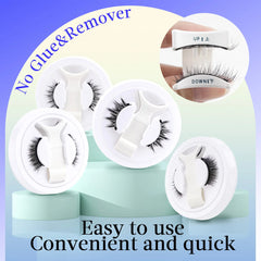 Handmade Magnetic Eyelashes & Tweezers Set - Fluffy Faux Mink