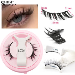 Handmade Magnetic Eyelashes & Tweezers Set - Fluffy Faux Mink