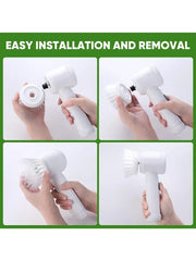 Electric Spin Scrubber – Cordless Cleaning Brush | 5 Heads
