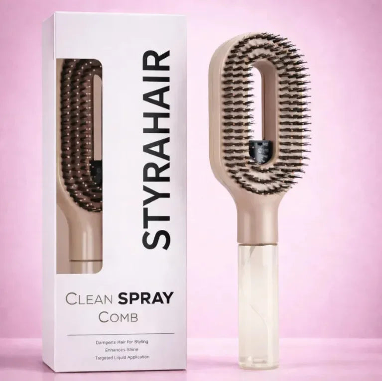 Water spray hair brush