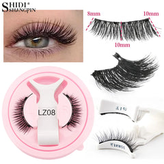 Handmade Magnetic Eyelashes & Tweezers Set - Fluffy Faux Mink