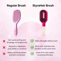 Water spray hair brush
