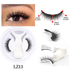 Handmade Magnetic Eyelashes & Tweezers Set - Fluffy Faux Mink