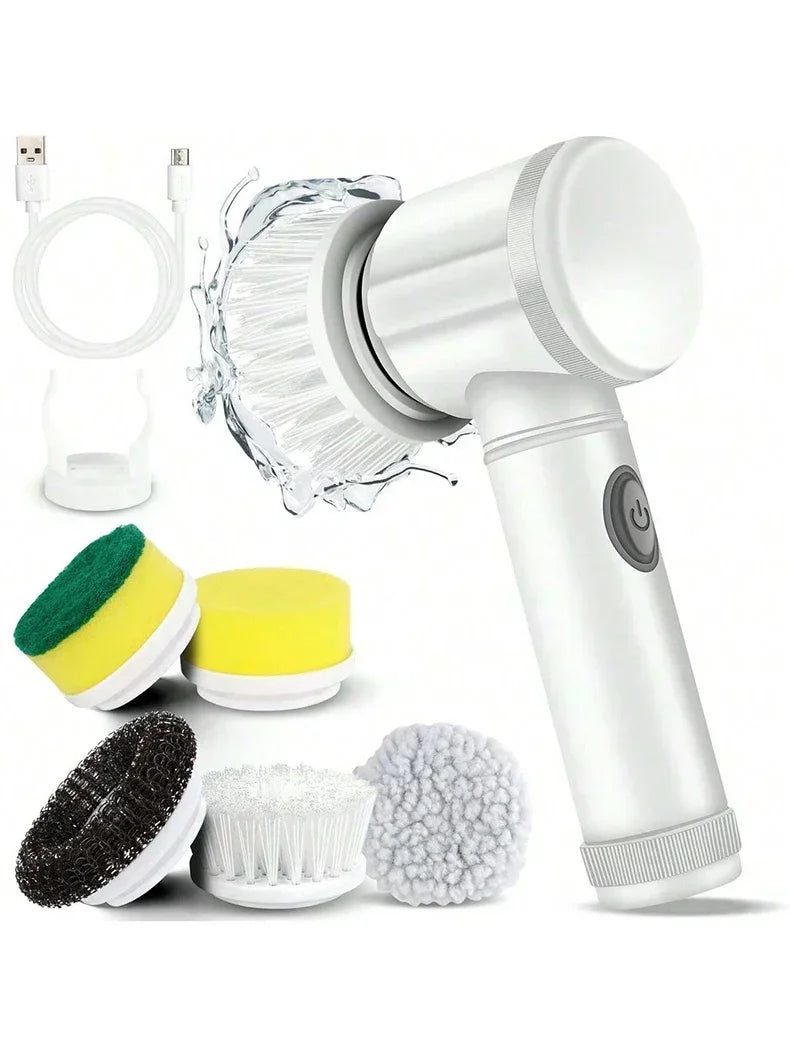 Cordless Electric Spin Scrubber – 5-in-1 Power Cleaning Brush