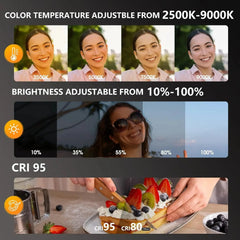 Magnetic Selfie Light with Mirror – 360° LED Fill Light