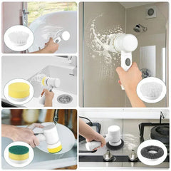Cordless Electric Spin Scrubber – 5-in-1 Power Cleaning Brush