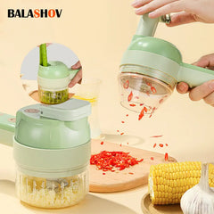 4-in-1 Electric Vegetable Chopper & Garlic Masher