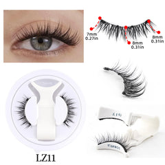 Handmade Magnetic Eyelashes & Tweezers Set - Fluffy Faux Mink