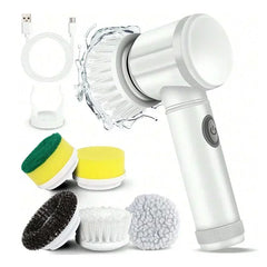 Cordless Electric Spin Scrubber – 5-in-1 Power Cleaning Brush