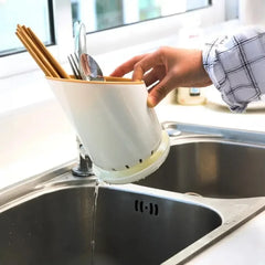 Countertop Cutlery & Tableware Caddy for Spoons, Forks, Knives, & Chopsticks
