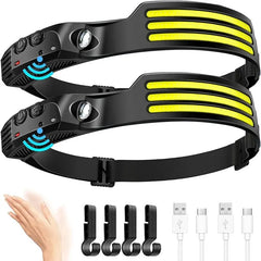 COB LED Headlamp with Motion Sensor
