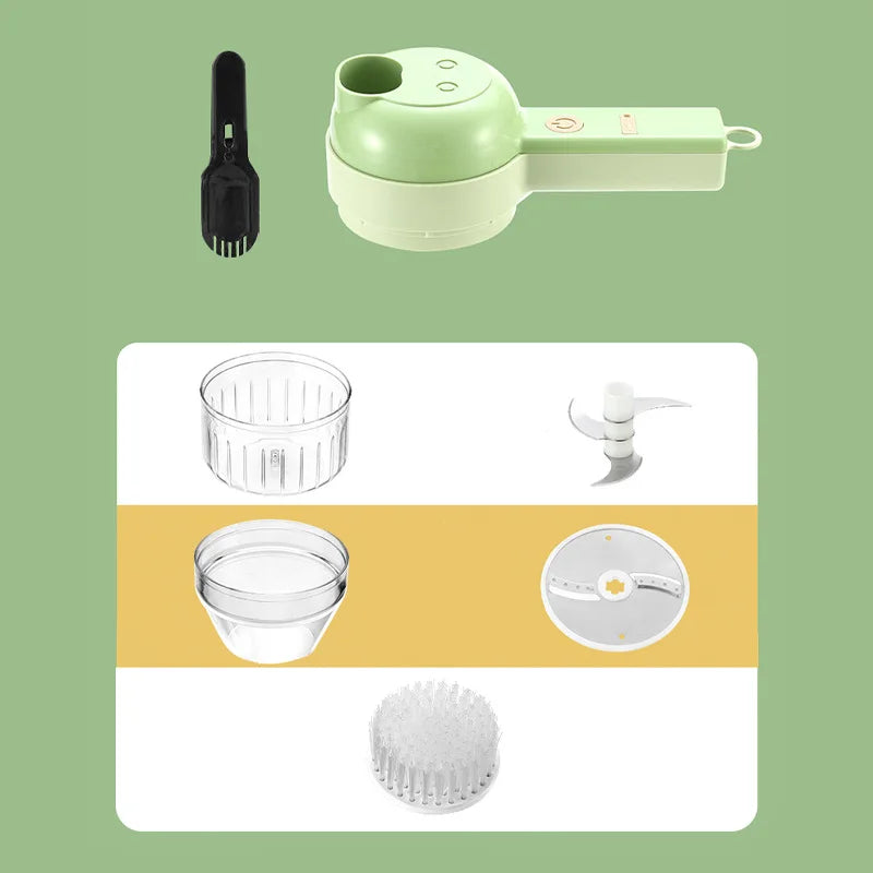 4-in-1 Electric Vegetable Chopper & Garlic Masher